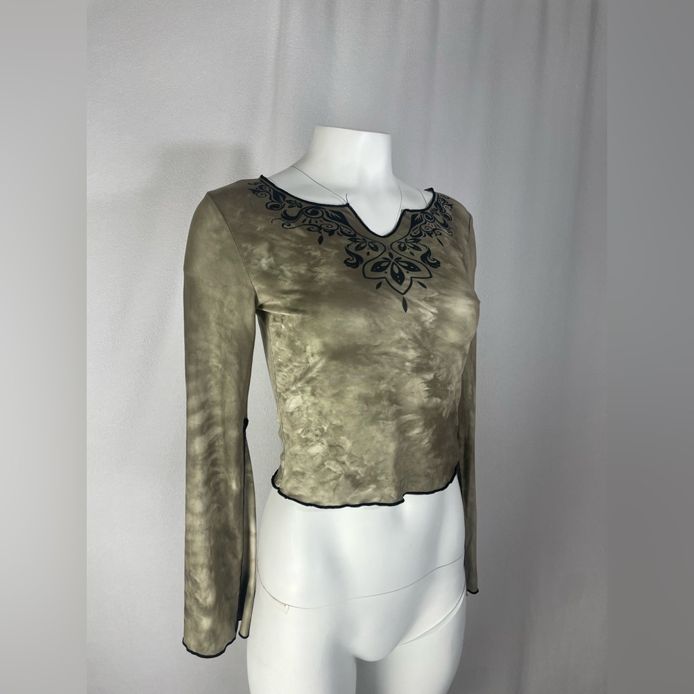 Elegant Olive Long Sleeve Top
